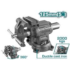 TOTAL TOOLS THTMF6156 PRENSA DE BANCO GIRATORIA CON YUNQUE 5″