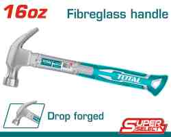TOTAL TOOLS THTS7316 MARTILLO DE UÑA CABO FIBRA DE VIDRIO 450G (16OZ) (VER CODIGO 656729)