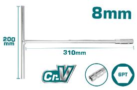 TOTAL TOOLS THTSW0806 CUBO HEXAGOBAL CROMADO CON MANGO EN T 200X310MM / 8MM CR-V
