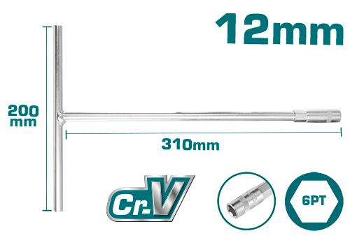TOTAL TOOLS THTSW1206 CUBO HEXAGONAL CON MANGO EN T 200X310MM / 12MM CR-V