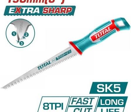 TOTAL TOOLS THWBSW1508 SERRUCHO DRYWALL CORTE RAPIDO 6″ (150MM) DIENTES DE 3 FILOS 8TPI