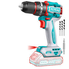 TOTAL TOOLS TIDLI206681 TALADRO INALAMBRICO 1/2″ BAT 20V 66NM C/4 ACCESORIOS (SIN CARGADOR NI BAT)