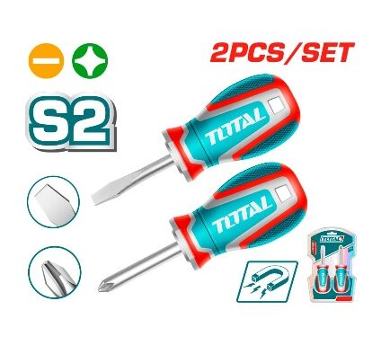 TOTAL TOOLS TKSDS2226 JUEGO 2 DESTORNILLADORES ZAPA PHILLIPS PH2 Y PLANO SL6 6X38MM C/PUNTA MAGNETICA S2