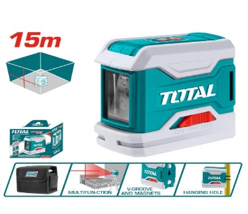 TOTAL TOOLS TLL156503 NIVEL LASER DE 2 LINEAS ALCANCE 15M C/SOPOPORTE MAGNETICO Y ESTUCHE