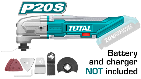 TOTAL TOOLS TMLI2001 HERRAMIENTA MULTIUSO A BATERIA 20V 5000-20000RPM SIN BATERIA/CARGADOR (VER CODIGO 656360)