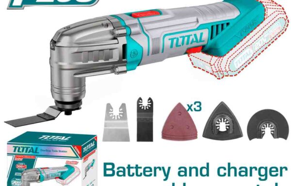 TOTAL TOOLS TMLI2022 HERRAMIENTA MULTIUSO A BAT 20V 5000-20000RPM + 8 ACCESORIOS SIN BATERIA/ CARGADOR