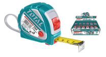 TOTAL TOOLS TMT126051 CINTA MÉTRICA 3 FUNCIONES DE BOTÓN DE PARADA 5Mx19MM MÉTRICA/PULGADAS