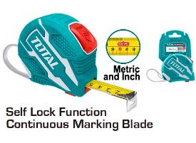 TOTAL TOOLS TMT126251 CINTA METRICA ABS 19MMX5M C/AUTOBLOQUEO