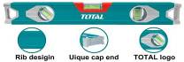 TOTAL TOOLS TMT24016 NIVEL GOTA DE ALUMINIO 1MM LARGO 400MM (VER CODIGO 658120)