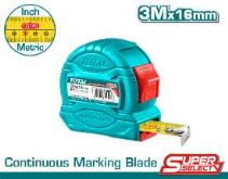 TOTAL TOOLS TMT34316 CINTA METRICA Y PULGADAS ABS 3MX16MM CON FRENO