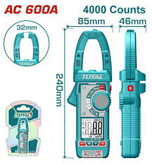 TOTAL TOOLS TMT766001 MULTIMETRO DIGITAL DE PINZA AC/DC 600A-600V