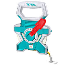 TOTAL TOOLS TMTF181006 CINTA METRICA Y PULGADAS FIBRA VIDRIO RETRACTIL 100MX15MM CUBIERTA DE GOMA