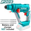 TOTAL TOOLS TRHLI1601 ROTOMARTILLO SDS-PLUS 16MM BAT. 20V 1.5J 5100BPM (SIN CARGADOR NI BAT) (VER CODIGO 656356)