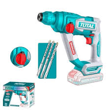 TOTAL TOOLS TRHLI20188 ROTOMARTILLO SDS-PLUS BAT 20V 1.8J 5100BPM C/3 BROCAS (SIN CARGADOR NI BAT)