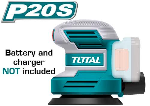 TOTAL TOOLS TROSLI2001 LIJADORA ORBITAL 5″ BATERIA 20V + 5 LIJAS (SIN CARGADOR NI BAT)