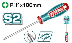 TOTAL TOOLS TSDPH1100 DESTORNILLADOR PHILLIPS PH1 100MM CON PUNTA MAGNETICA S2