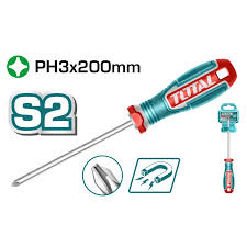 TOTAL TOOLS TSDPH3200 DESTORNILLADOR PHILLIPS PH3 200MM CON PUNTA MAGNETICA S2