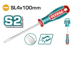 TOTAL TOOLS TSDSL4100 DESTORNILLADOR PLANO S2 4X100MM CON PUNTA MAGNETICA