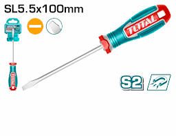TOTAL TOOLS TSDSL5100 DESTORNILLADOR PLANO S2 SL5.5 LARGO 100MM PUNTA MAGNETICA