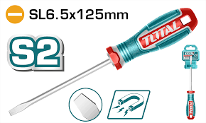 TOTAL TOOLS TSDSL6125 DESTORNILLADOR PLANO S2 6.5X125MM CON PUNTA MAGNETICA