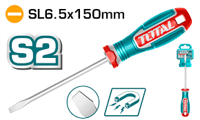TOTAL TOOLS TSDSL6150 DESTORNILLADOR PLANO S2 SL6.5 LARGO 150MM PUNTA MAGNETICA