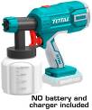 TOTAL TOOLS TSGLI2001 PISTOLA PARA PINTAR BAT. 20V 600ML/MIN 0.1- 0.2BAR 800ML (SIN CARGADOR NI BAT) (VER CODIGO 656367)