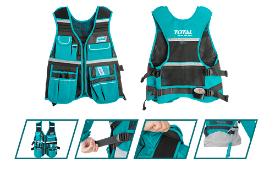 TOTAL TOOLS TTVT1601 CHALECO PORTA HERRAMIENTAS DE 12 BOLSILLOS 420X600X30MM CARGA MAX 3KG (VER CODIGO 656786)