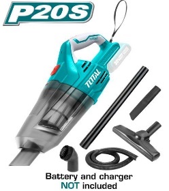 TOTAL TOOLS TVLI2001 ASPIRADORA INALAMBRICA BAT.20V 0.7L + 6 ACCESORIOS (SIN CARGADOR NI BAT) (VER CODIGO 656370)