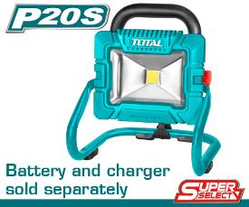 TOTAL TOOLS TWLI2025 LAMPARA DE TRABAJO LED 20V 900/1800LUMEN 20W SIN BATERIA/CARGADOR