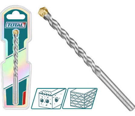 TOTAL TOOLS UTAC2601041 BROCA PARA CONCRETO 1/4″X4″ (BLISTER 1 BROCAS)