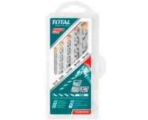 TOTAL TOOLS UTACSD5055 JUEGO 5 BROCAS P/CONCRETO 5/32”X3-3/8”,3/16″X4″ 1/4″X4-3/4″,5/16″X4-3/4″, 3/8″X4-3/4″