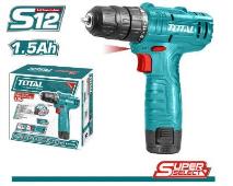 TOTAL TOOLS UTDLI12415 ATORNILLADOR 3/8″ C/ 1 BAT LITIO-ION 12V 1.5AH 20NM+CARGADOR + 1 BROCA 65MM (VER CODIGO 656301)