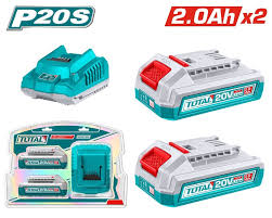 TOTAL TOOLS UTFBCPK2212 KIT 2 BATERIAS LITIO-ION 20V 2AH CON CARGADOR EN BLISTER