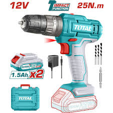 TOTAL TOOLS UTIDLI1228 TALADRO INALAMBRICO 3/8″ BAT 20V C/2 BAT LITIO 1.5AH + CARGADOR + ACCESORIOS