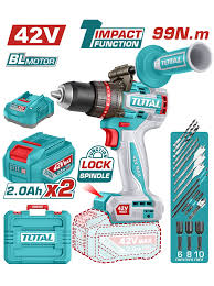 TOTAL TOOLS UTIDLI429982 TALADRO PERCUTOR 13MM (1/2″) BAT LI-ION 42V 99NM C/2BAT 2AH+CARG+ACCES SIN CARBONES