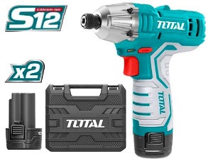 TOTAL TOOLS UTIRLI1201 ATORNILLADOR DE IMPACTO 1/4″ BAT. 12V 100NM + 2 BAT LITIO-ION 1.5AH + MALETIN (VER CODIGO 656328)