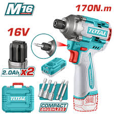 TOTAL TOOLS UTIRLI16178 ATORNILLADOR DE IMPACTO 1/4″ BAT 12V 170NM C/2 BAT 2.0AH + CARGADOR + MALETIN