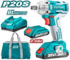TOTAL TOOLS UTIWLI2001 PISTOLA DE IMPACTO 1/2″ BAT. 20V 3300BPM 300NM + 2 BAT. LITIO-ION 2A + CARGADOR (VER CODIGO 656324)