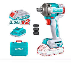 TOTAL TOOLS UTIWLI2040 LLAVE DE IMPACTO 1/2″ 20V C/2 BAT LITIO-ION 2AH + 3 ACCESORIOS + ESTUCHE