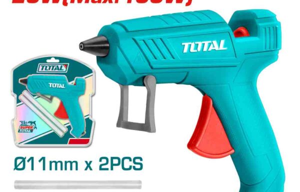 TOTAL TOOLS UTT101116 PISTOLA PARA SILICONA 15-22G/MIN C/ 2 BARRAS DE SILICON 11MM 20W (100W) 110V